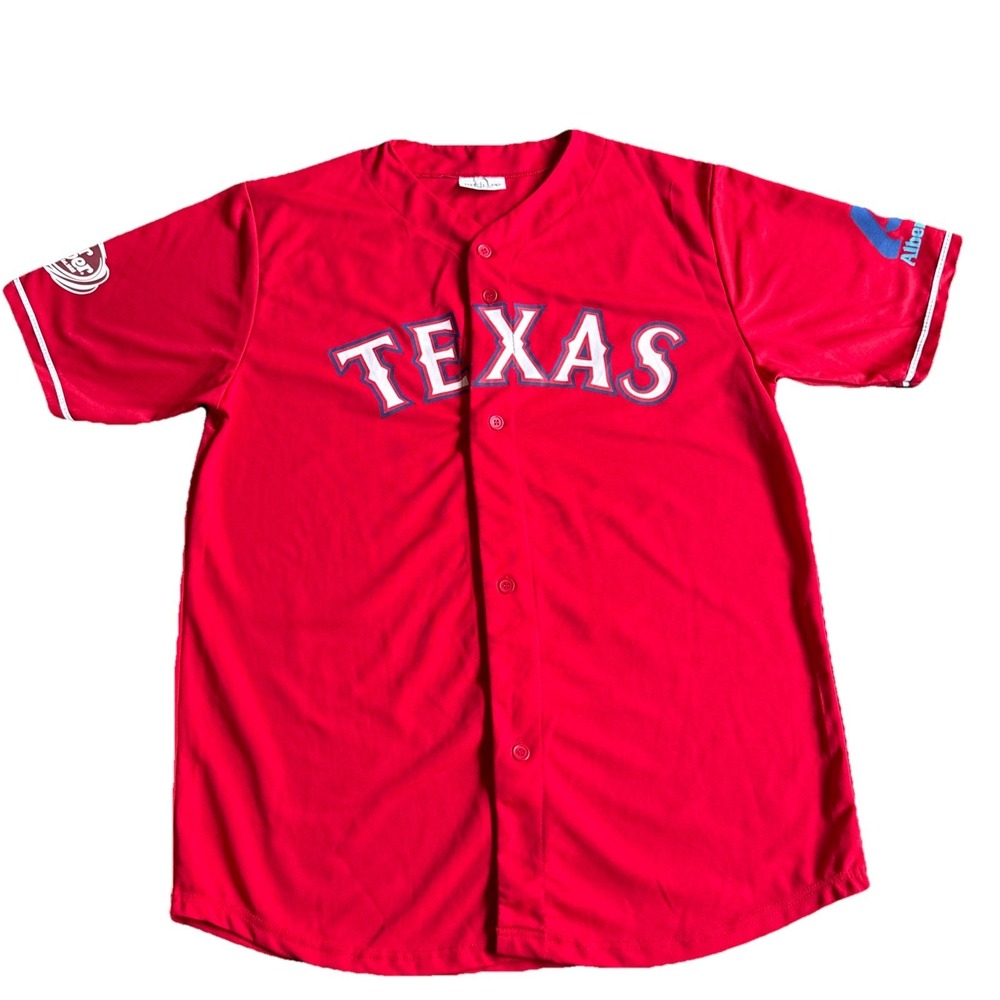 Texas Rangers Jersey Yu Darvish 11 MLB Button Front Jersey Red Match Up Men's XL